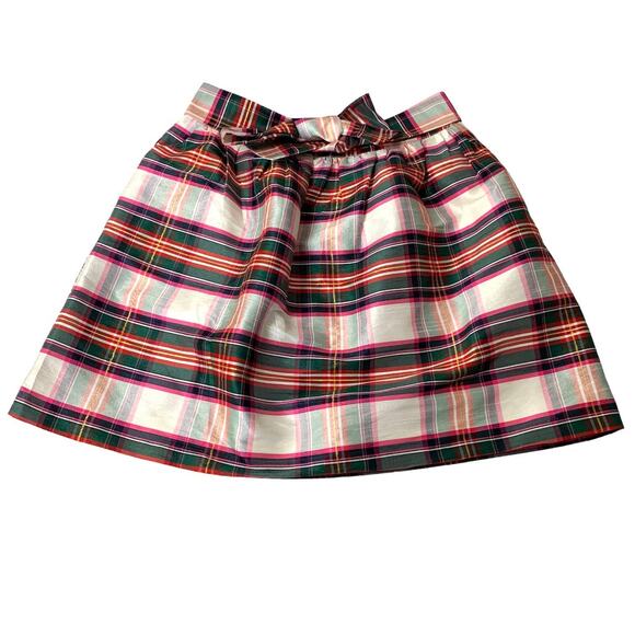 CROWN & IVY NWT Colorful Plaid Mini Skirt Size 8 - Picture 1 of 10